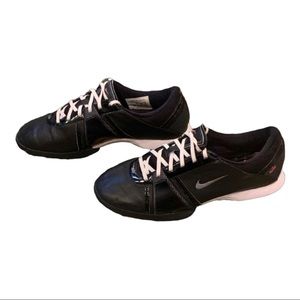 Nike Womens Air Dormie 397198-001 Black Leather Golf Shoes Low Top Lace Up Sz 7